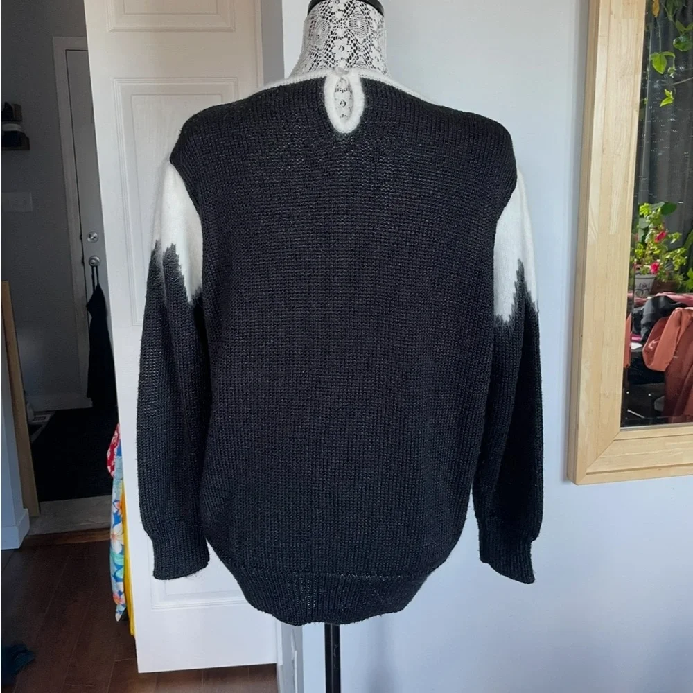 Vintage Wool/Angora Fur Blend Pearl Apres Ski Cozy Knit Sweater.Small/Medium - Picture 5 of 5